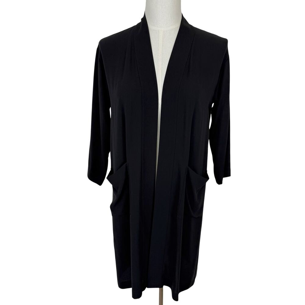 Eileen Fisher Classic Black Open-Front Women's Cardigan